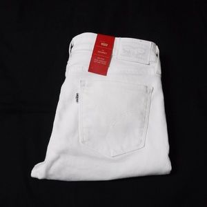 Levi's 711 White Skinny Jeans Womens Size 28